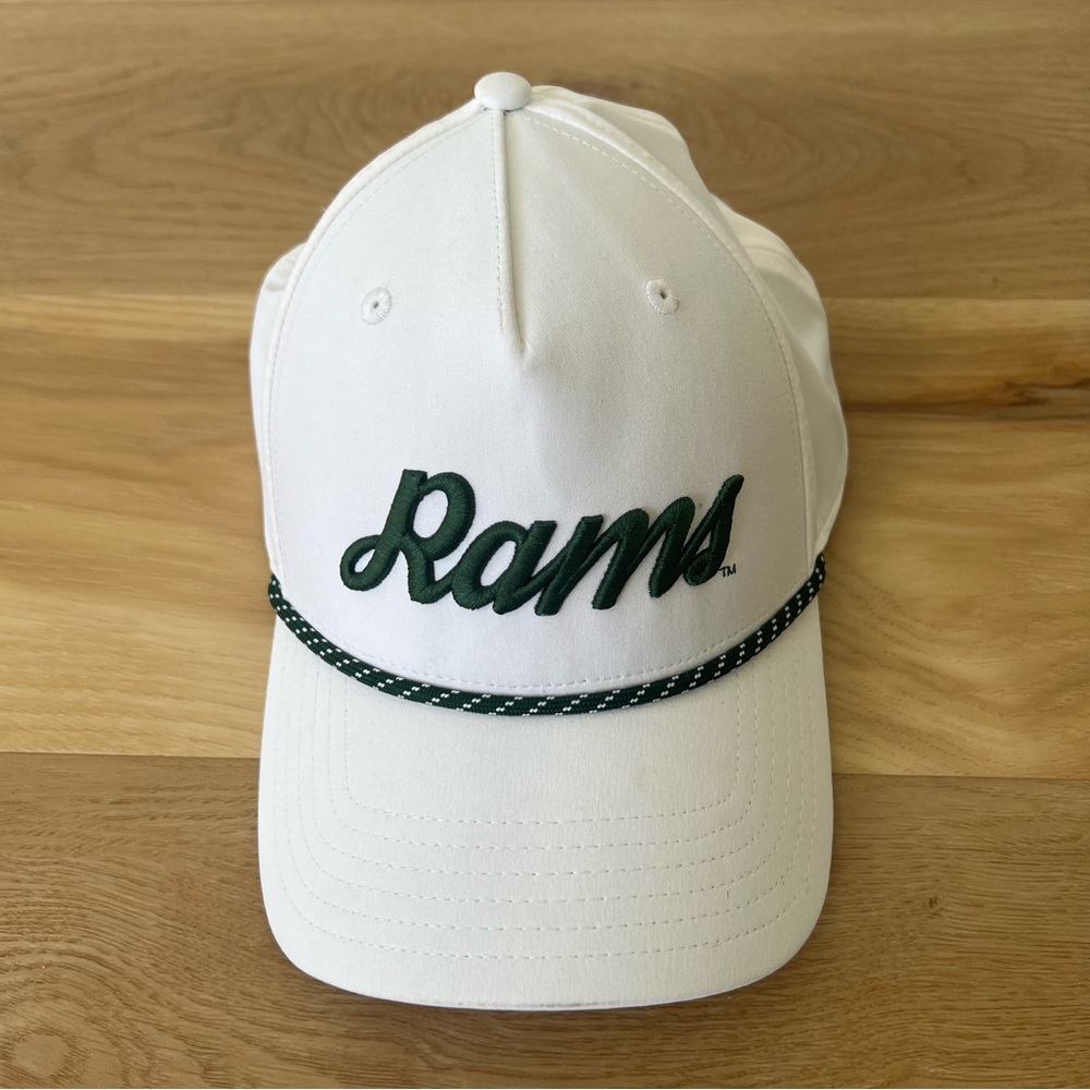 Under Armour CSU Rams White and Green Hat OS